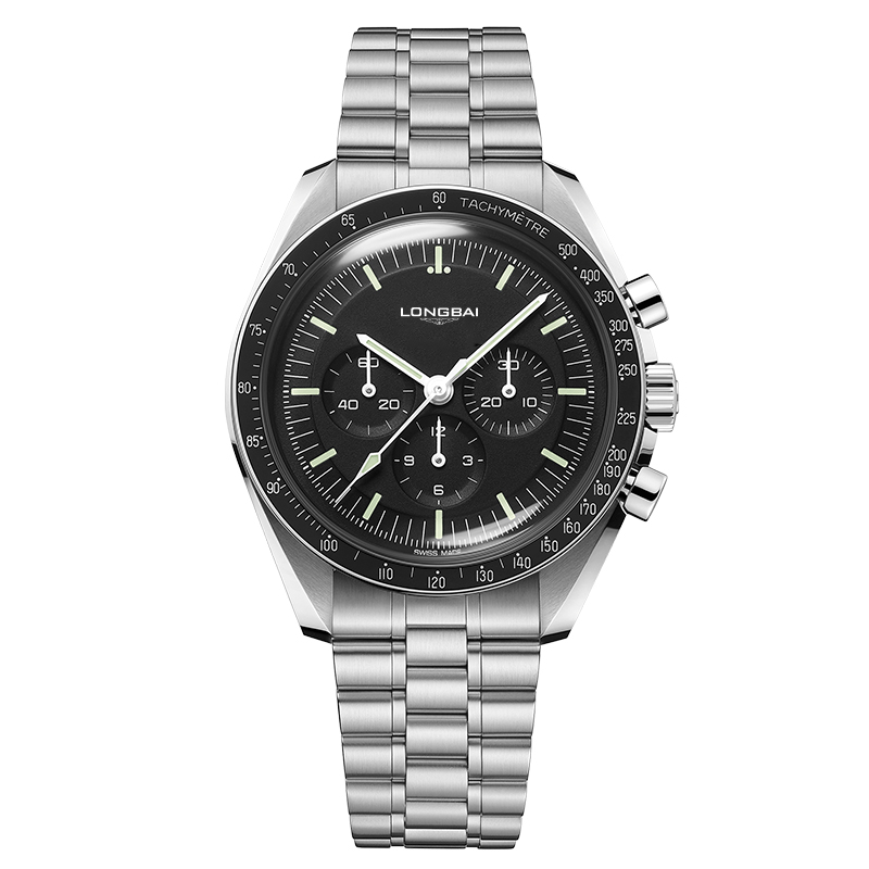 Men's Chronograph Watch Stainless Steel Vintage Racing Style