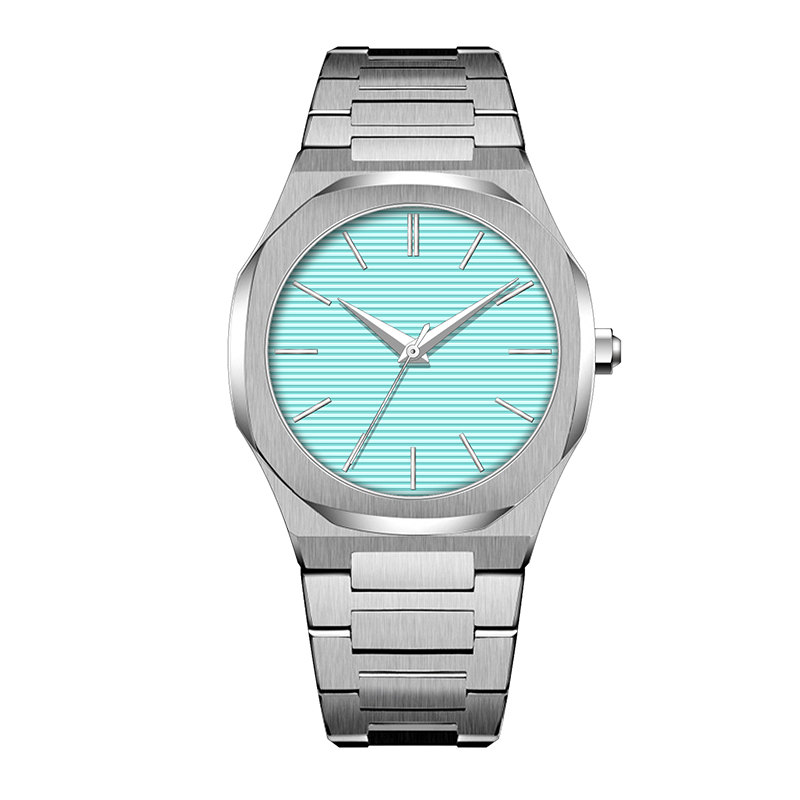 Men's Stainless Steel Octagonal Watch Tiffany Blue