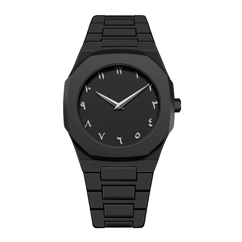 Featherlight Black octagonal men's watch fashion