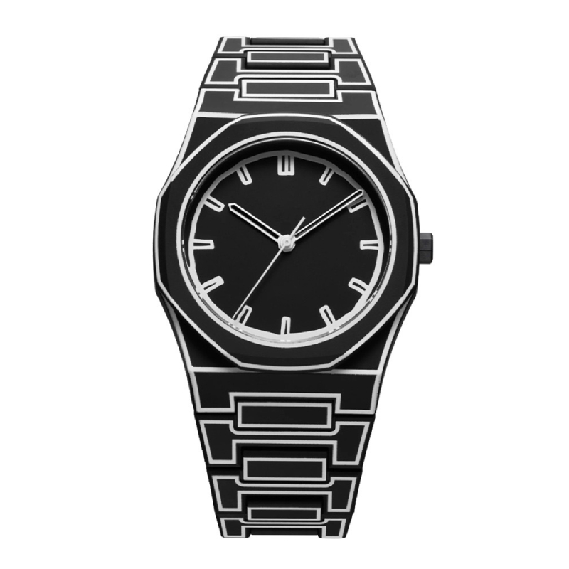 D1 Lightweight 2D Black Sketch Comic Unisex Quartz Watch