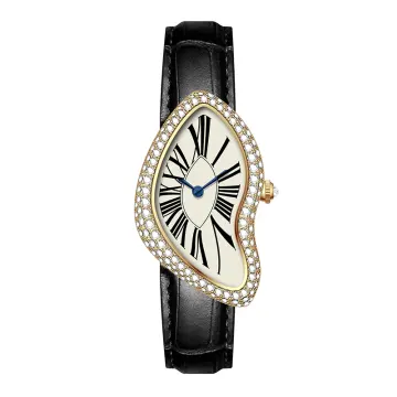 Women's Fashion Crush Style Jewelry Diamond Watch Irregular Melting