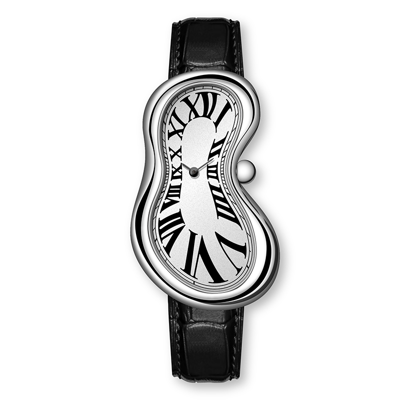 Y2K Salvador Dali Melting Watch - Avant-Garde Abstract Wristwatch